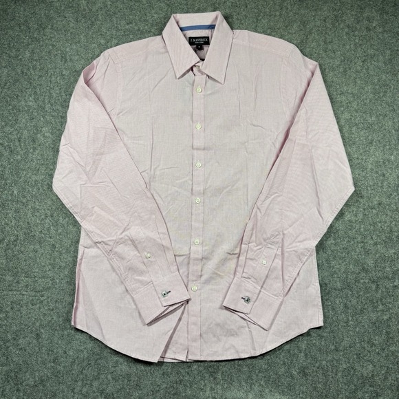 J. Maverick New York Plaid Button Down Long Sleeve Shirt Mens M Pink‎ Preppy - Picture 1 of 8